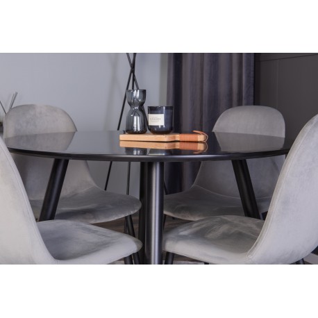 Rundt Spisebordssæt Plaza med stole Polar