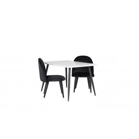 Spisebordssæt Polar spisebord 60 x 80 med 2 x Spisebordsstole i Velour