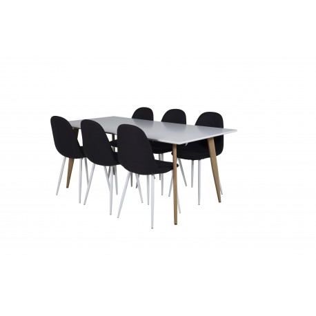 Spisebordssæt Polar med Spisebordsstole Polar