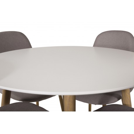 Rundt Spisebordssæt Plaza med stole Polar