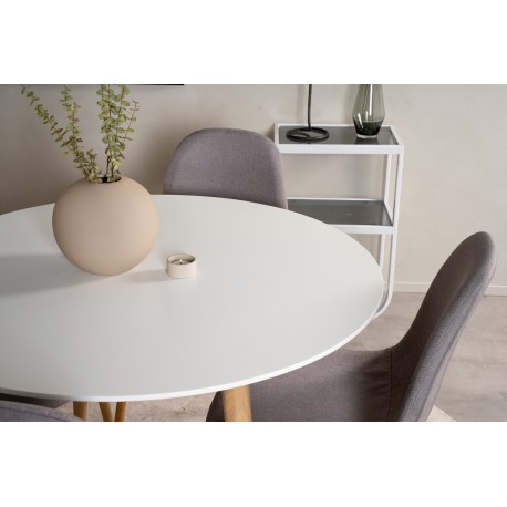 Rundt Spisebordssæt Plaza med stole Polar