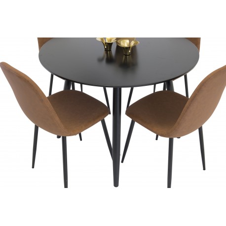 Rundt Spisebordssæt Plaza med stole Polar