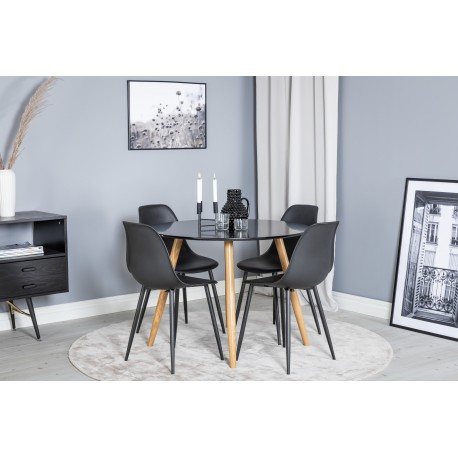 Rundt Spisebordssæt Plaza med stole Polar