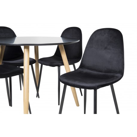 Rundt Spisebordssæt Plaza med stole Polar
