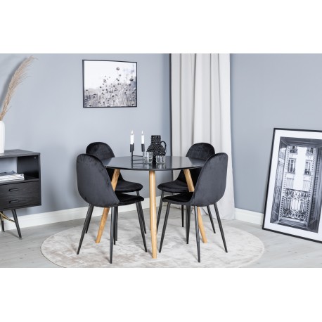 Rundt Spisebordssæt Plaza med stole Polar