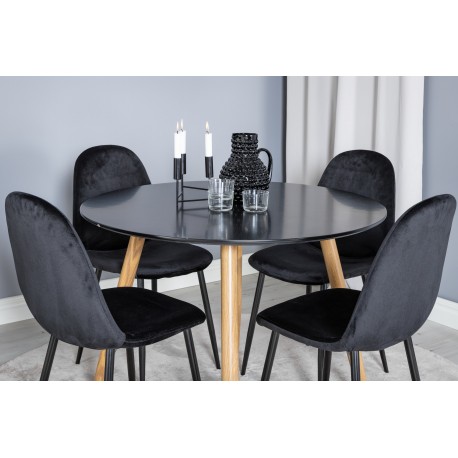 Rundt Spisebordssæt Plaza med stole Polar