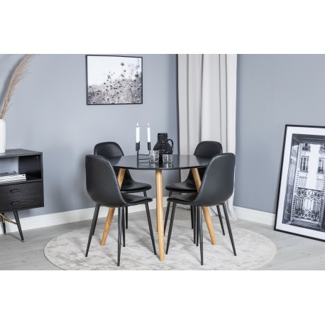 Rundt Spisebordssæt Plaza med stole Polar