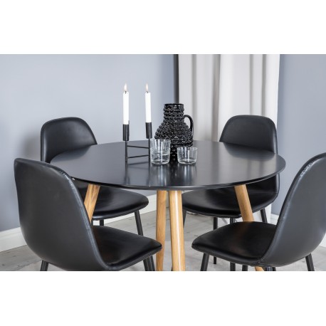 Rundt Spisebordssæt Plaza med stole Polar