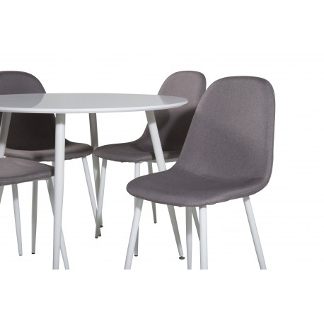 Rundt Spisebordssæt Plaza med stole Polar