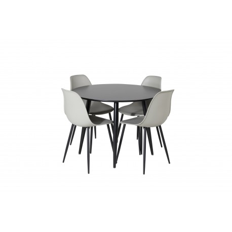 Rundt Spisebordssæt Plaza med stole Polar