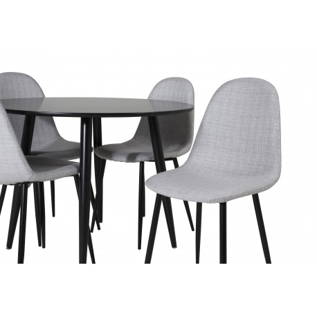 Rundt Spisebordssæt Plaza med stole Polar