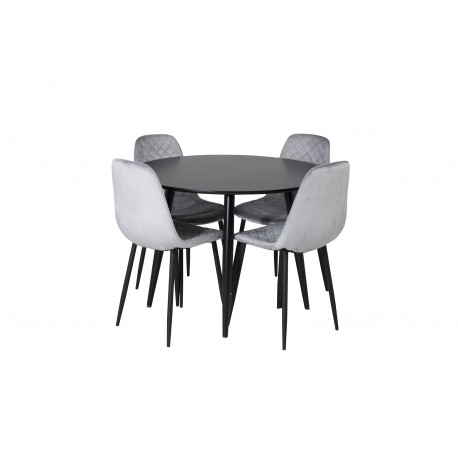 Rundt Spisebordssæt Plaza med stole Polar