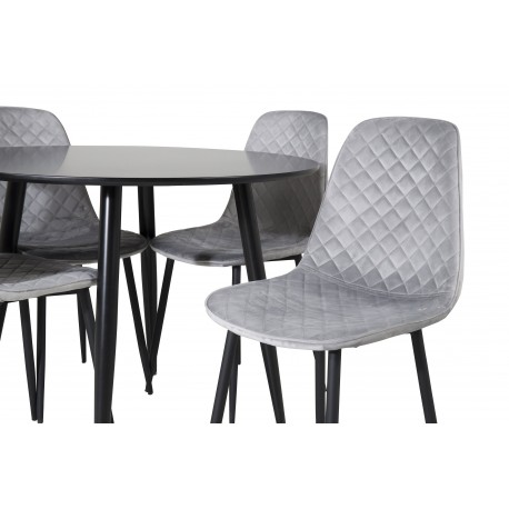 Rundt Spisebordssæt Plaza med stole Polar