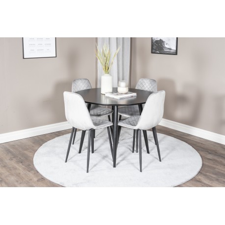 Rundt Spisebordssæt Plaza med stole Polar
