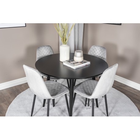 Rundt Spisebordssæt Plaza med stole Polar