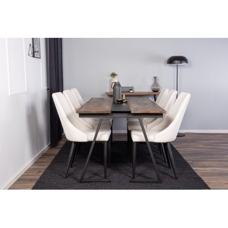 Spisebordssæt Jakarta med Spisebordsstole Leone