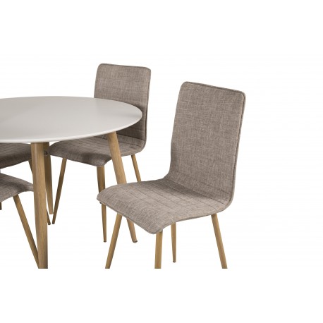 Rundt Spisebordssæt Plaza med stole Windu