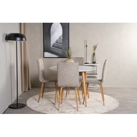 Rundt Spisebordssæt Plaza med stole Windu