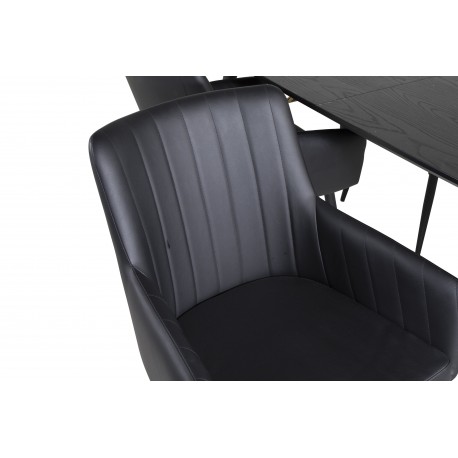 Spisebordssæt Guld med Spisebordsstole Komfort