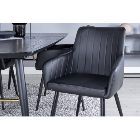 Spisebordssæt Guld med Spisebordsstole Komfort