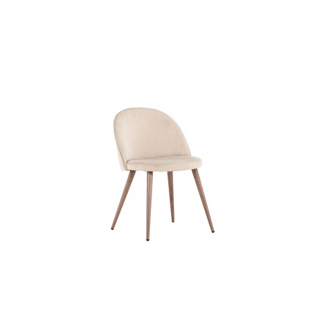 Velvet Spisebordsstol - Beige Velour
