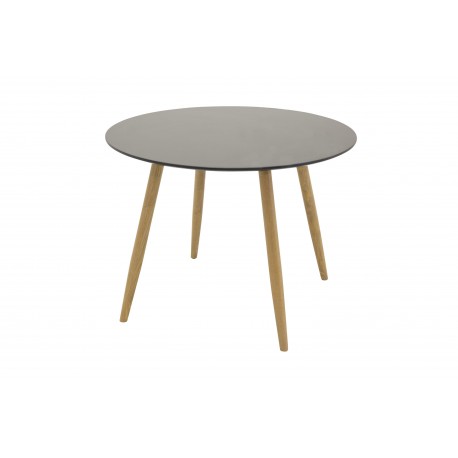 Plaza Rundt spisebord Ø100cm - Sort og Natur