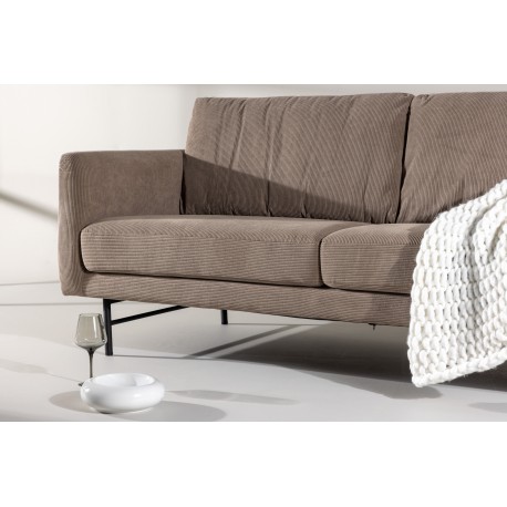 Sky 3 personers Sofa - Sort og Brun