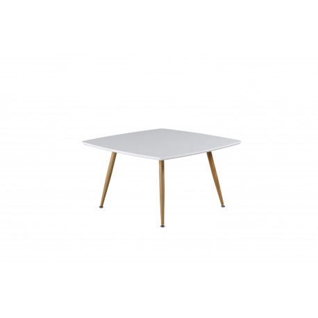 Plaza Sofabord 80 x 80- Natur og Hvid