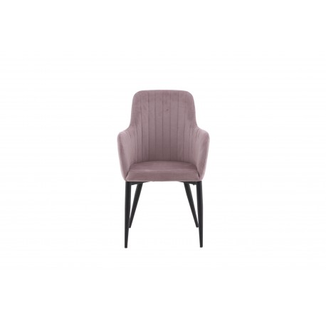 Komfort Spisebordsstol - Sort og Støvet Rosa