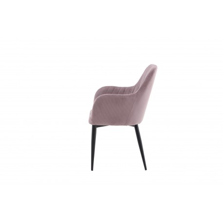 Komfort Spisebordsstol - Sort og Støvet Rosa