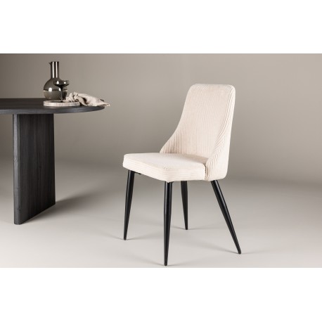 Leone Spisebordsstol - Beige Fløjl