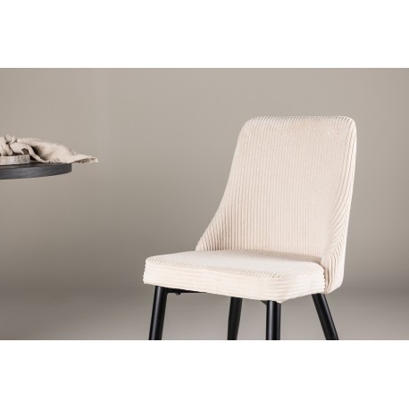 Leone Spisebordsstol - Beige Fløjl