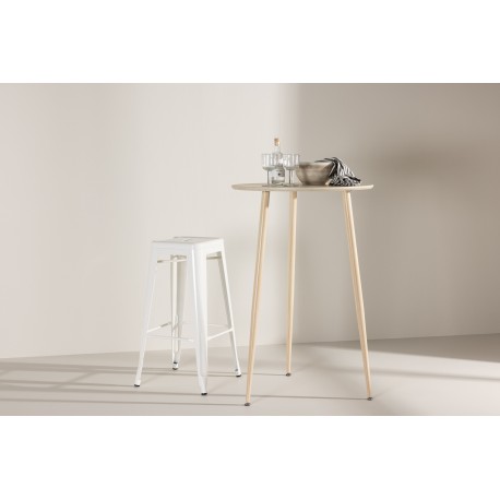 Plaza Barbord Ø70 cm- Hvidvasket