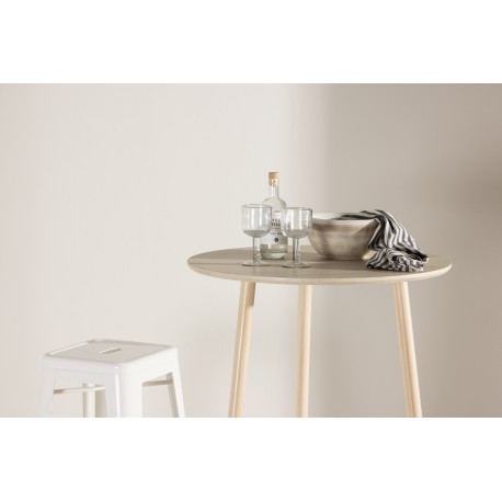 Plaza Barbord Ø70 cm- Hvidvasket