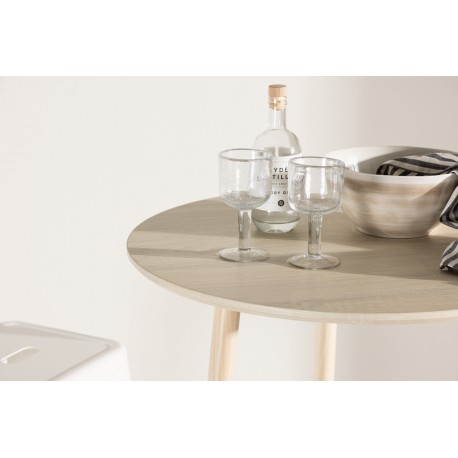 Plaza Barbord Ø70 cm- Hvidvasket