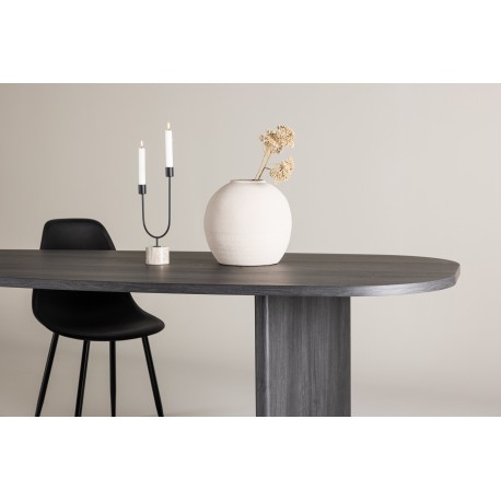 Gronvik Ovalt spisebord 220x100cm - Sort
