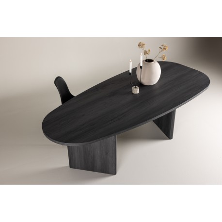Gronvik Ovalt spisebord 220x100cm - Sort
