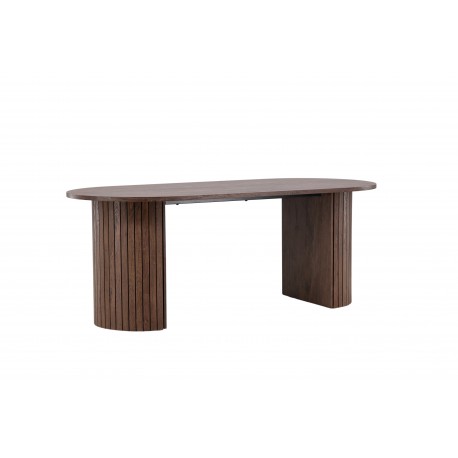Haron Ovalt spisebord 200 x 90cm - Mocca