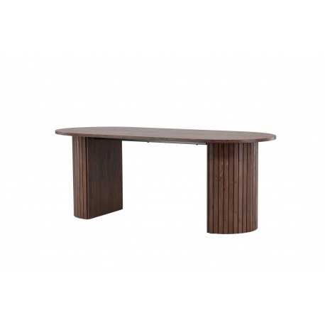 Haron Ovalt spisebord 200 x 90cm - Mocca