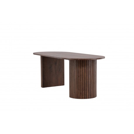 Haron Ovalt spisebord 200 x 90cm - Mocca