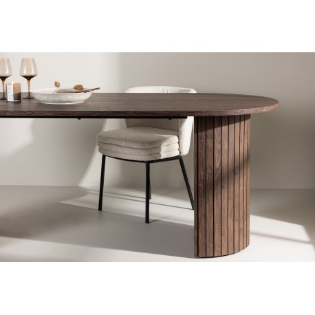 Haron Ovalt spisebord 200 x 90cm - Mocca