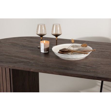Haron Ovalt spisebord 200 x 90cm - Mocca