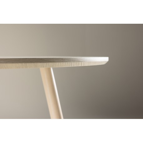 Plaza Rundt spisebord Ø100 cm - Hvidpigmenteret