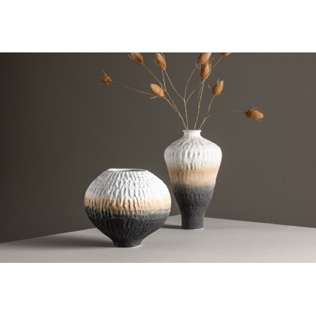 Pane Vase - Beige, Grå og Pink