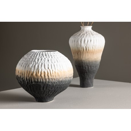 Pane Vase - Beige, Grå og Pink