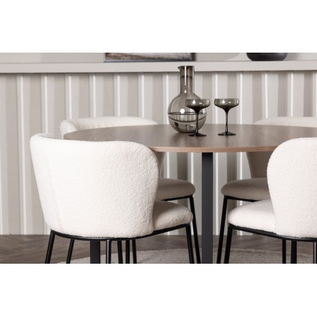 Rundt Spisebordssæt Durango med stole Edina