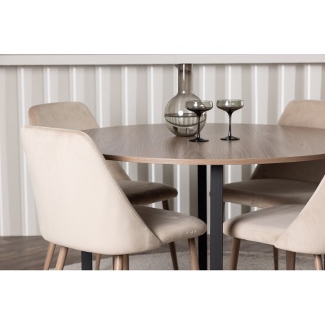 Rundt Spisebordssæt Durango med natstolene