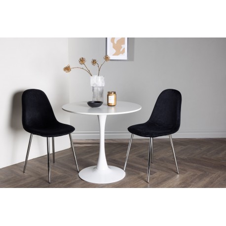 Rundt Spisebordssæt Hamden med 2 stole Polar