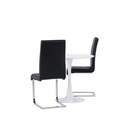 Rundt Spisebordssæt Hamden med 2 stole Tempo