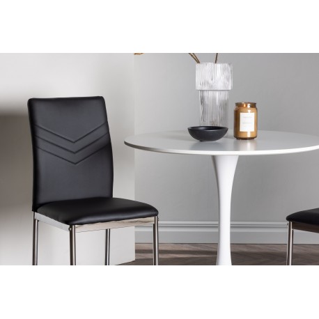 Rundt Spisebordssæt Hamden med 2 stole Lily